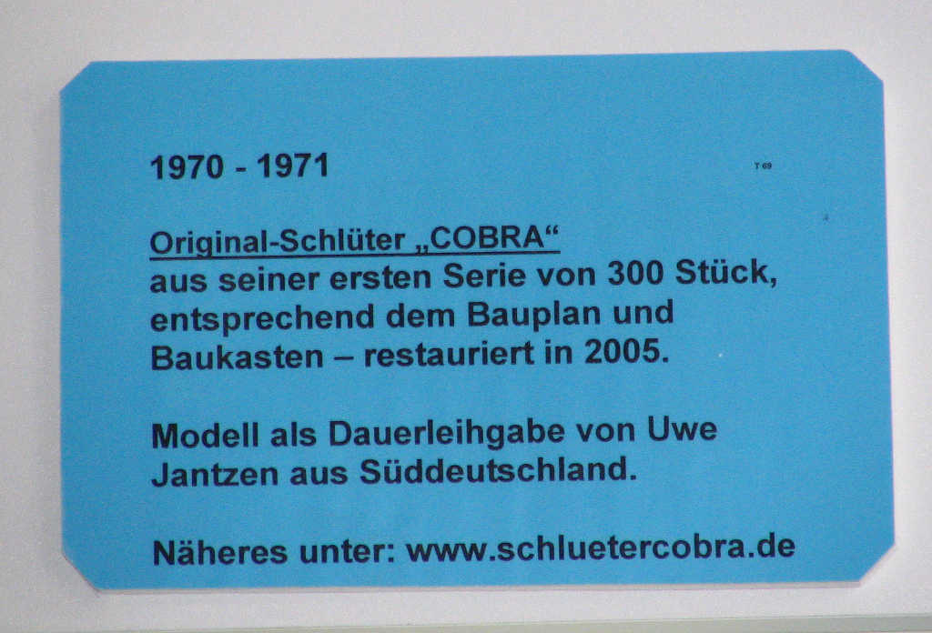 Schlütercobra im Hubschraubermuseum